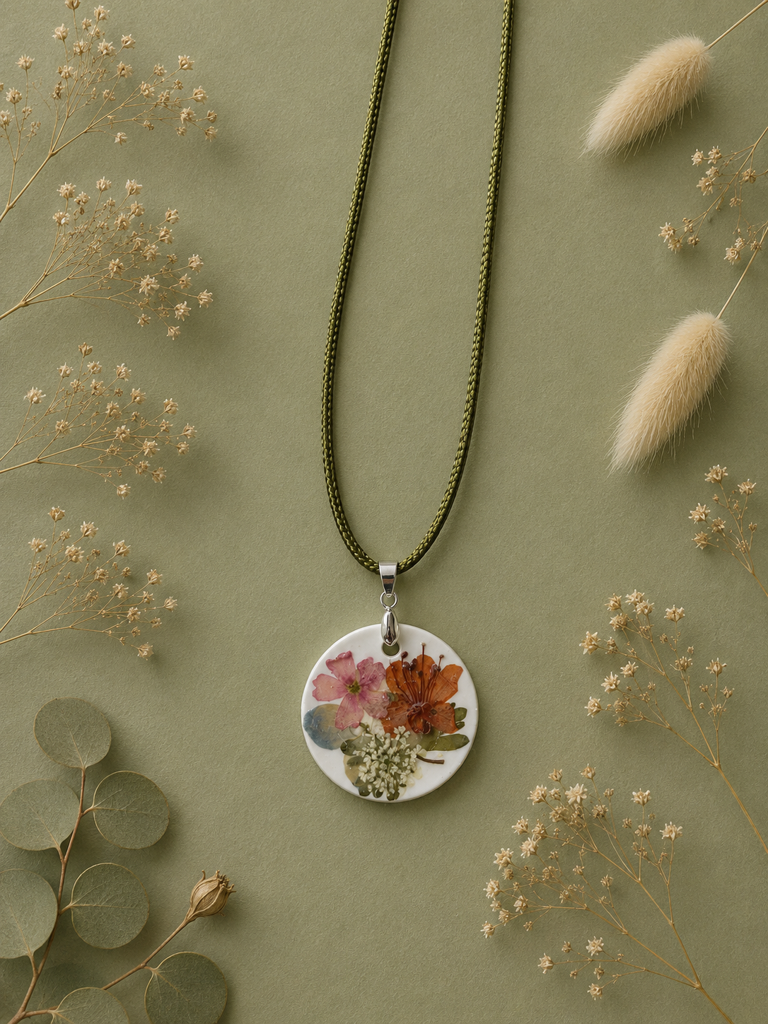 Médaillon collier Herbier n°6 | NERÉA