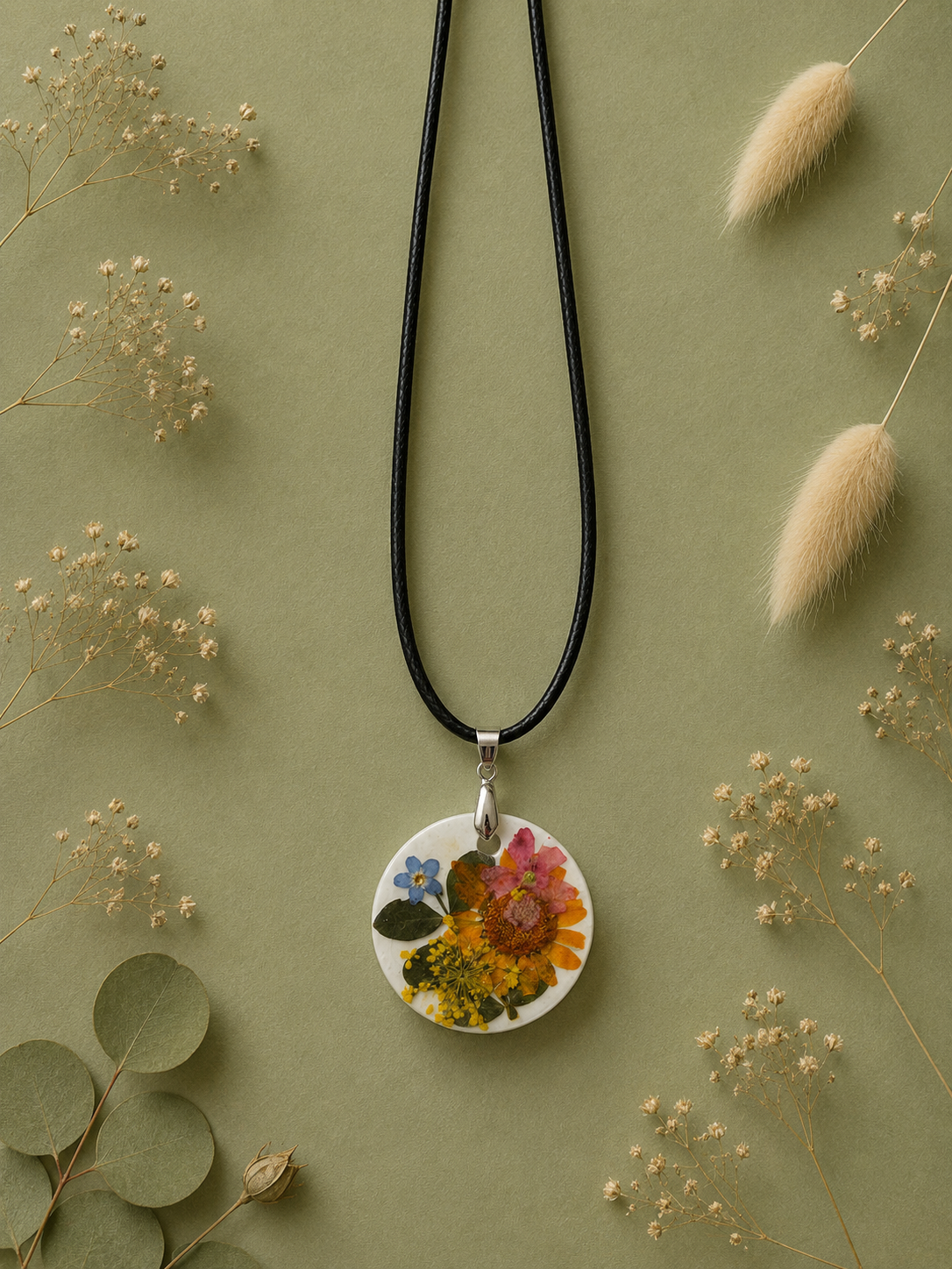 Médaillon collier Herbier n°1 | NERÉA