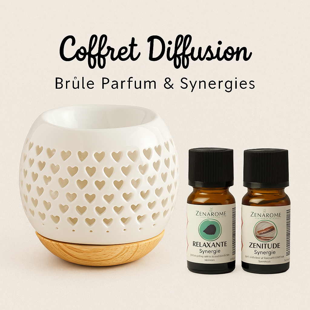 🕯️ Coffret Zen Ambiance – Brûle-Parfum & 2 Synergies