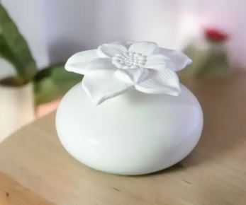 Diffuseur Fleur en Plâtre – Narcisse Blanc – Parfum d’Ambiance