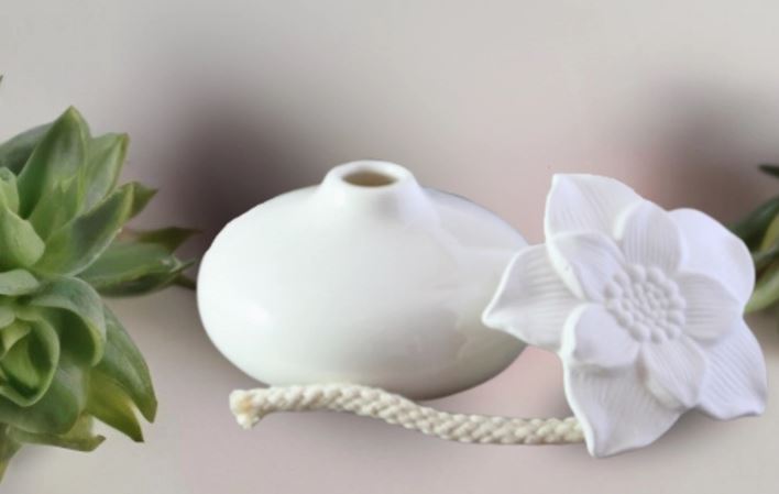 Diffuseur Fleur en Plâtre – Narcisse Blanc – Parfum d’Ambiance