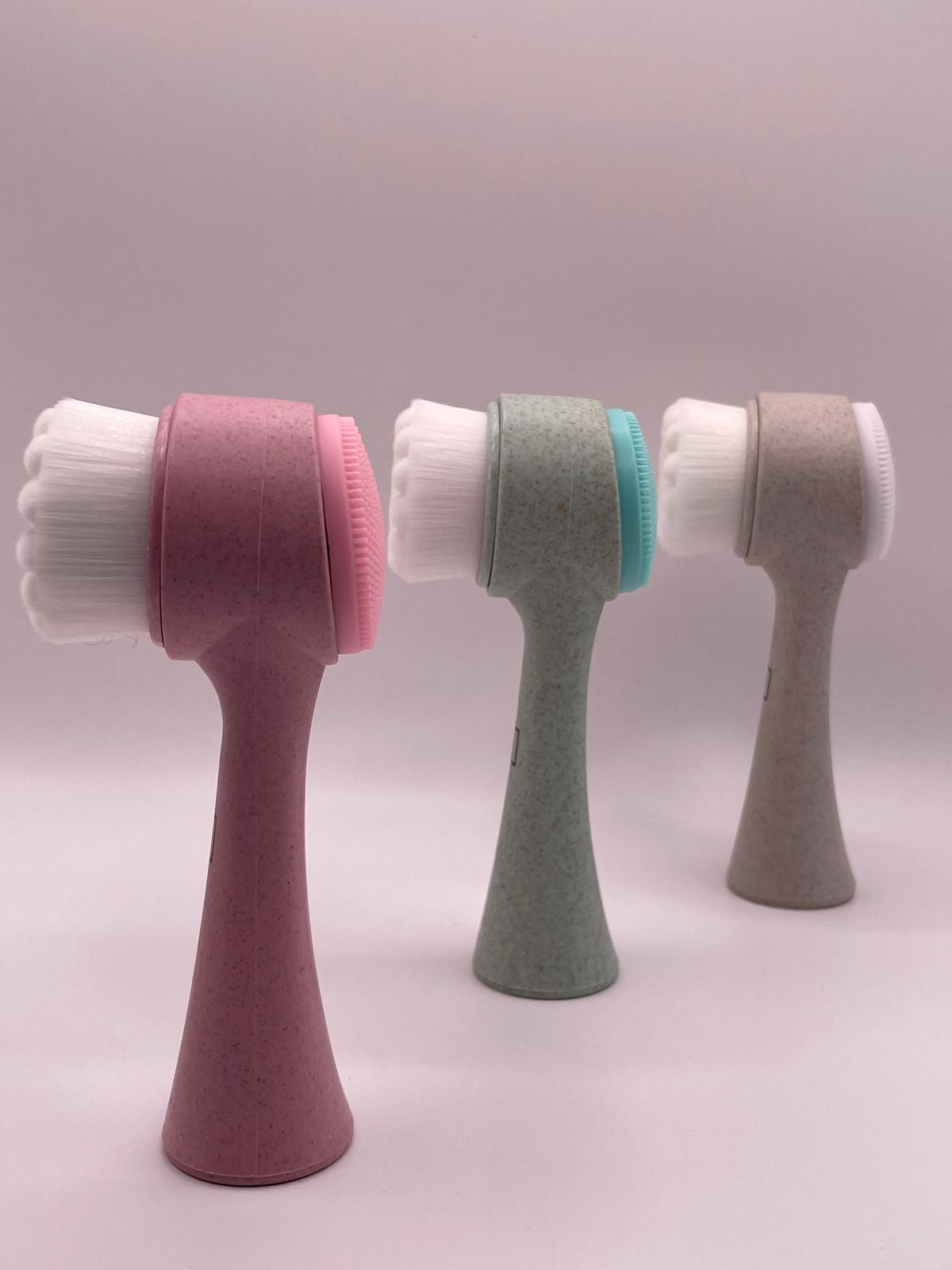 Brosse Visage 2-en-1 en Fibres Naturelles – Nettoyant & Massant