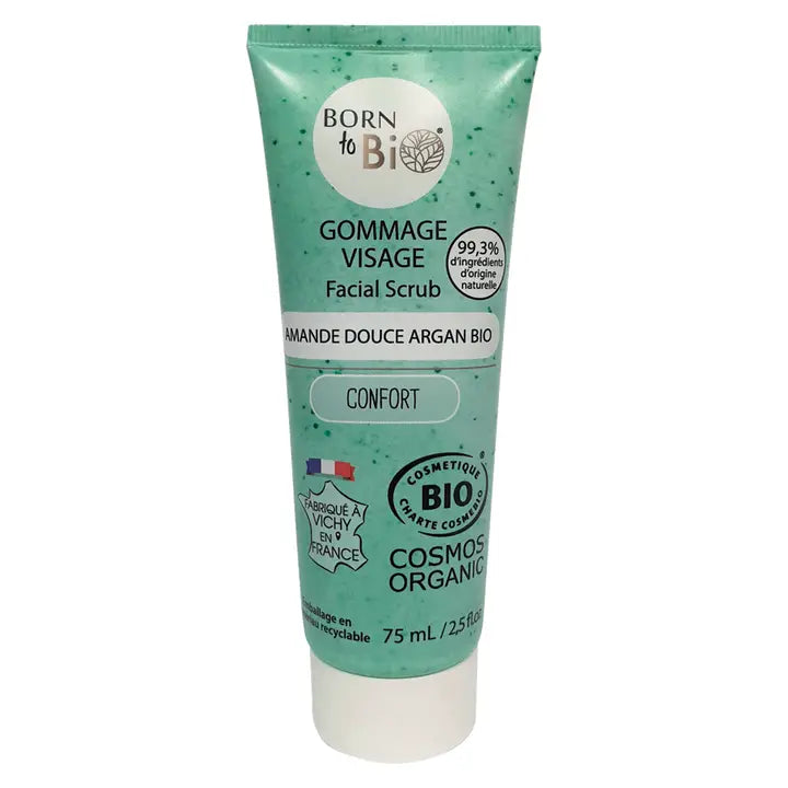 Gommage Visage Bio Amande & Argan – Exfoliant Doux Peaux Sensibles