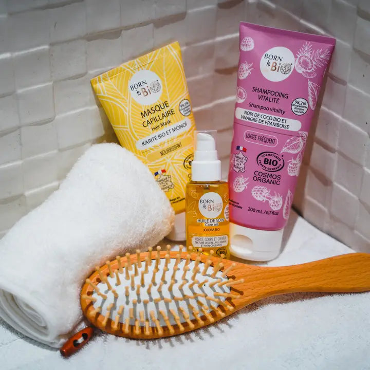 Masque Capillaire Bio Karité & Monoï – Soin Intense Cheveux Secs