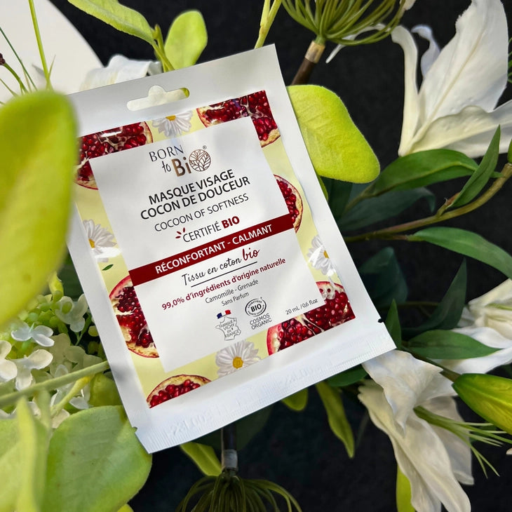 Masque visage Cocon de douceur en coton - Certifié BIO