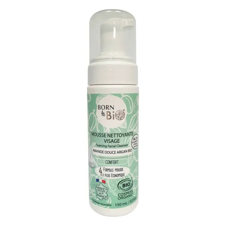 Mousse Nettoyante Visage Bio – Amande Douce & Argan
