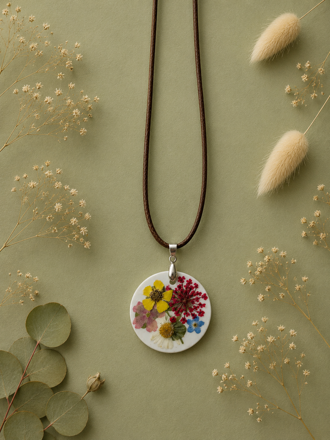 Médaillon collier Herbier n°4 | NERÉA