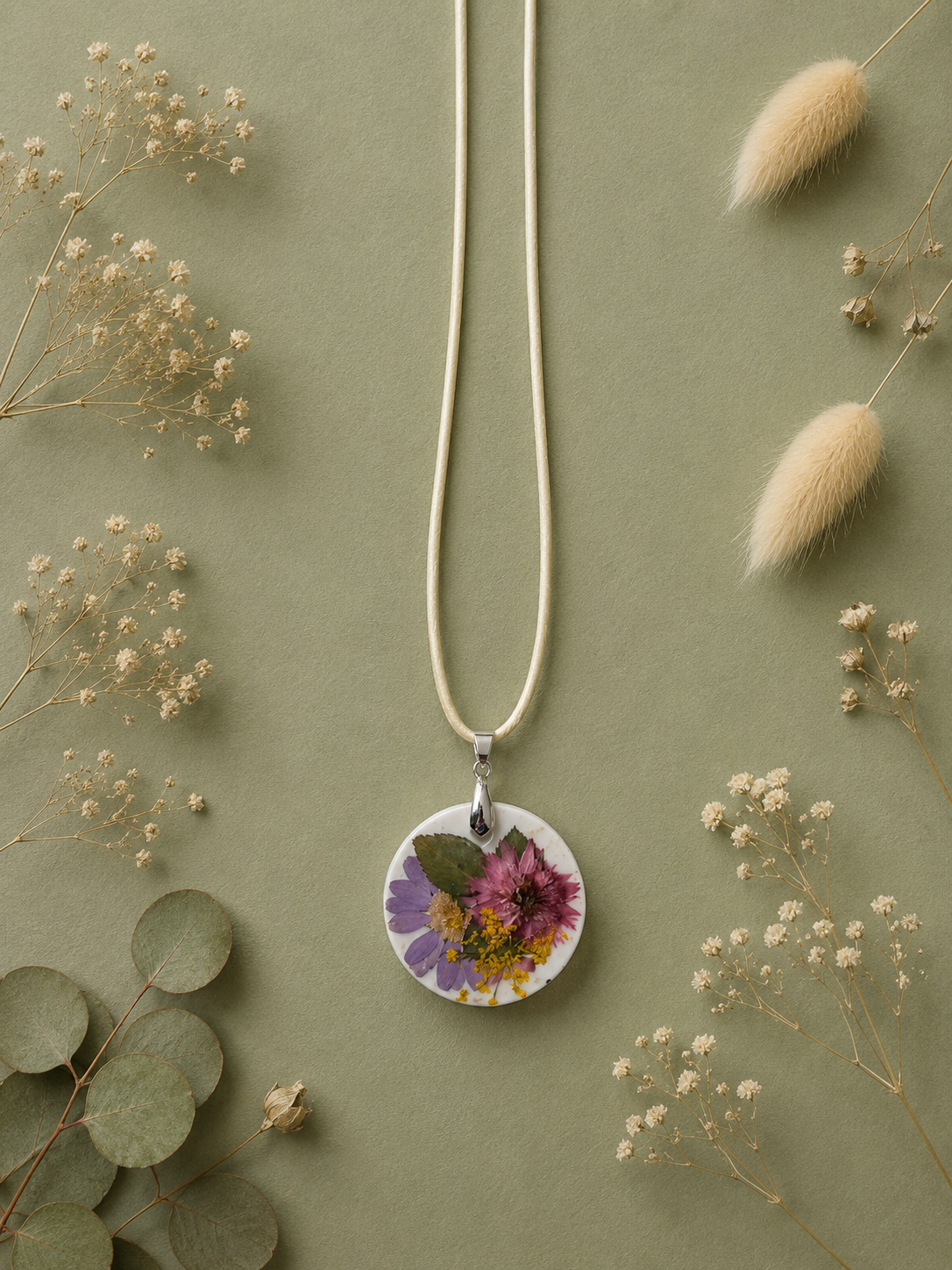 Médaillon collier Herbier n°3 | NERÉA