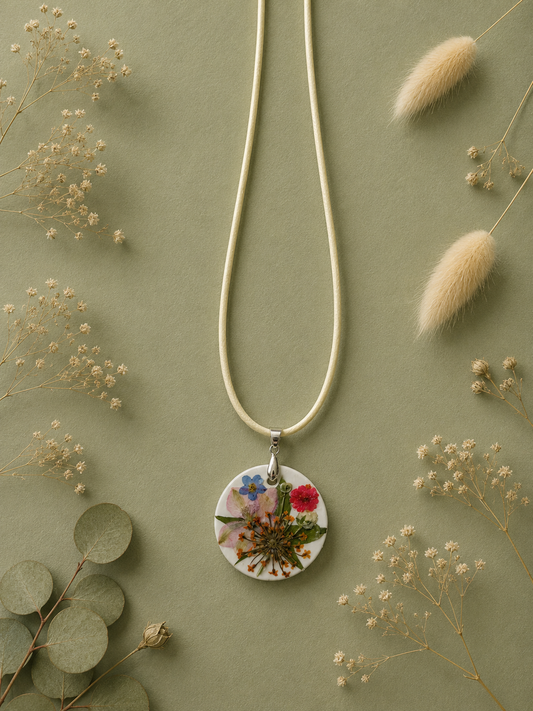 Médaillon collier Herbier n°5 | NERÉA