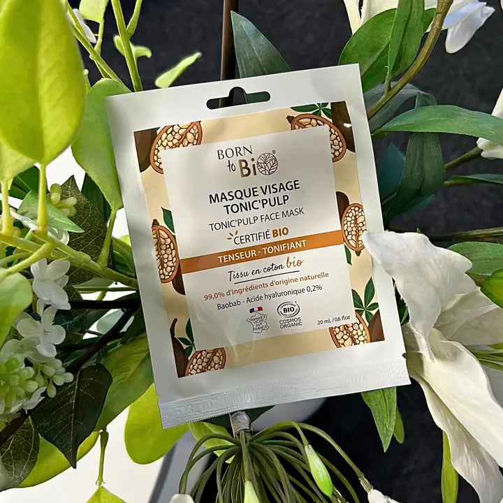 Masque de visage Tonic Pulp en coton - Certifié BIO