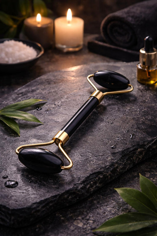 Roller Double Jade Noir – Soin Visage | Sérélya