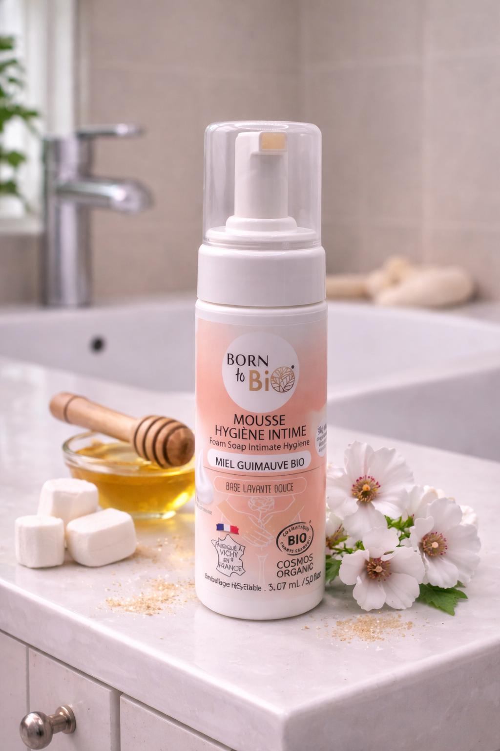 Mousse Hygiène Intime Bio Miel d'Acacia & Guimauve – Cosmos Organic