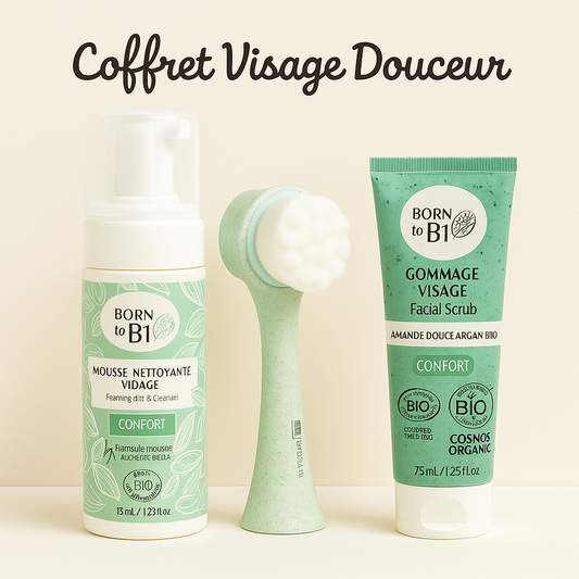🧼 Coffret Visage Douceur – Brosse, Mousse & Gommage