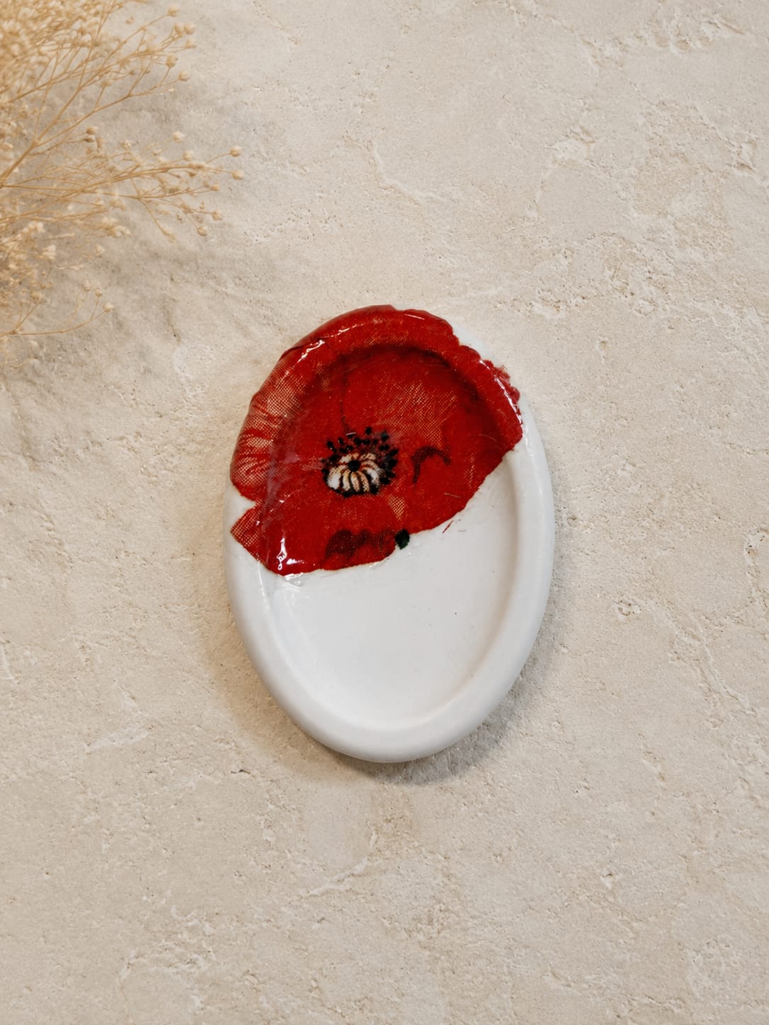Galet sensoriel décoré Coquelicots | NERÉA