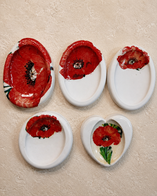 Galet sensoriel décoré Coquelicots | NERÉA
