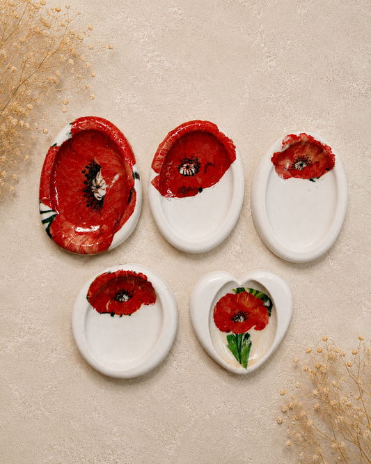 Galet sensoriel décoré Coquelicots | NERÉA