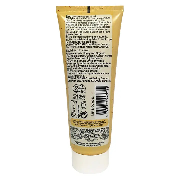 Gommage Visage Bio Miel & Calendula – Douceur Peau Réactive