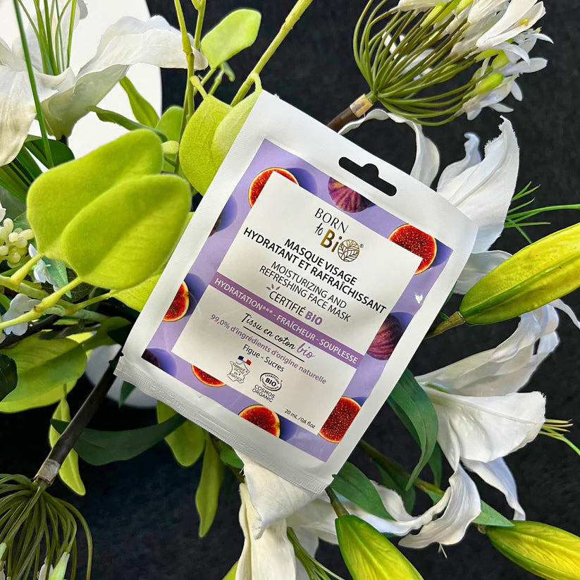 Masque visage Hydratant et Rafraîchissant en coton - Certifié Bio - Hydratation*** - Fraîcheur -Souplesse