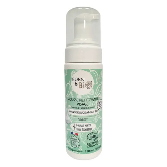 Mousse Nettoyante Visage Bio – Amande Douce & Argan