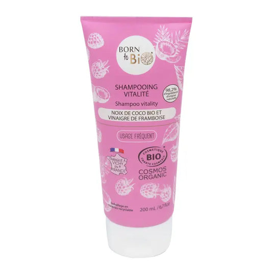 Shampooing Bio Noix de Coco & Vinaigre de Framboise – usage fréquent
