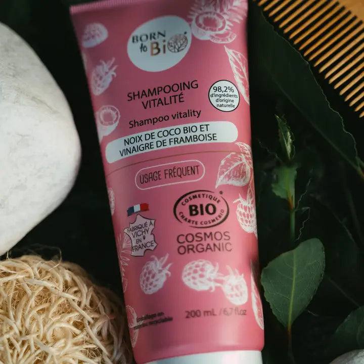 Shampooing Bio Noix de Coco & Vinaigre de Framboise – usage fréquent